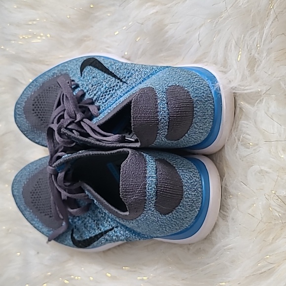 Nike Blue and Gray Sneakers with Flyknit 4.0 Running - Picture 4 of 16